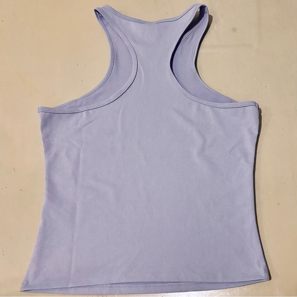 H&M Blue Ribbed Racerback Tank – M - Picture 5 of 7